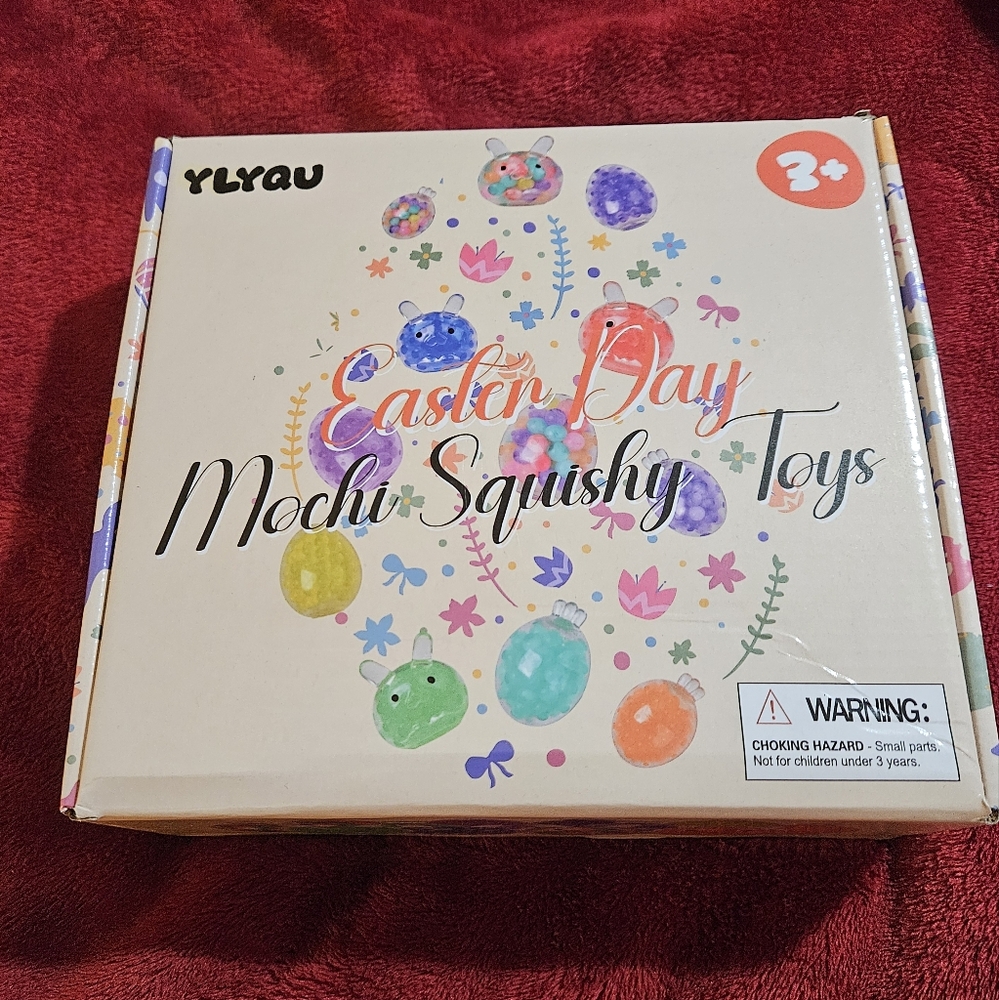 48pc Box of Easter Mochi Squishy Toys Party Favors